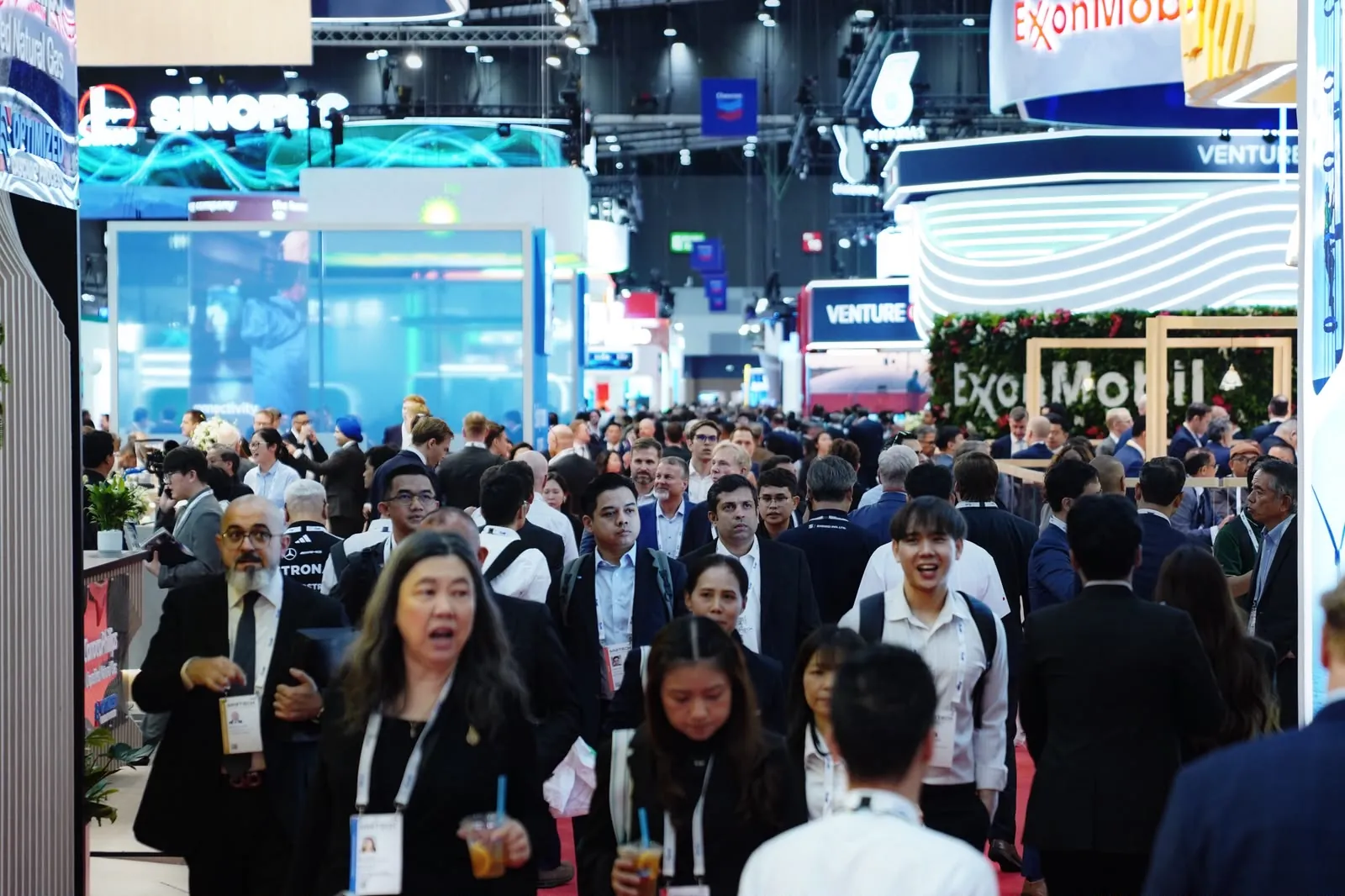 Delegates filling the exhibition aisles at Gastech 2026