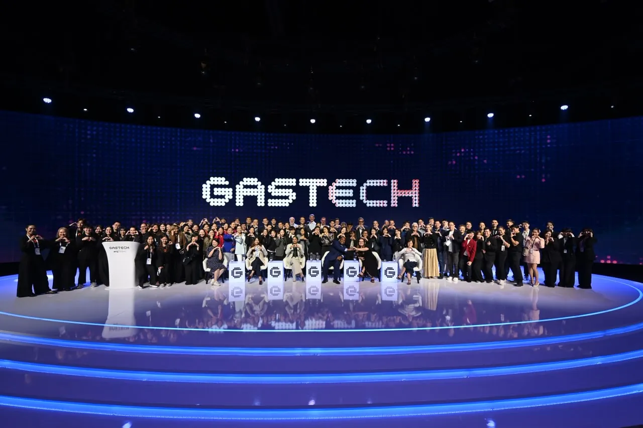 Delegates gathered on the plenary stage at Gastech 2026