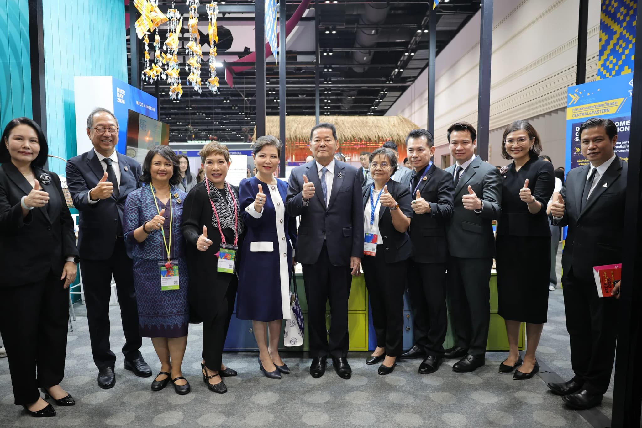 Thai MICE industry and bureau representatives at the Blue Apple International stand at TMX