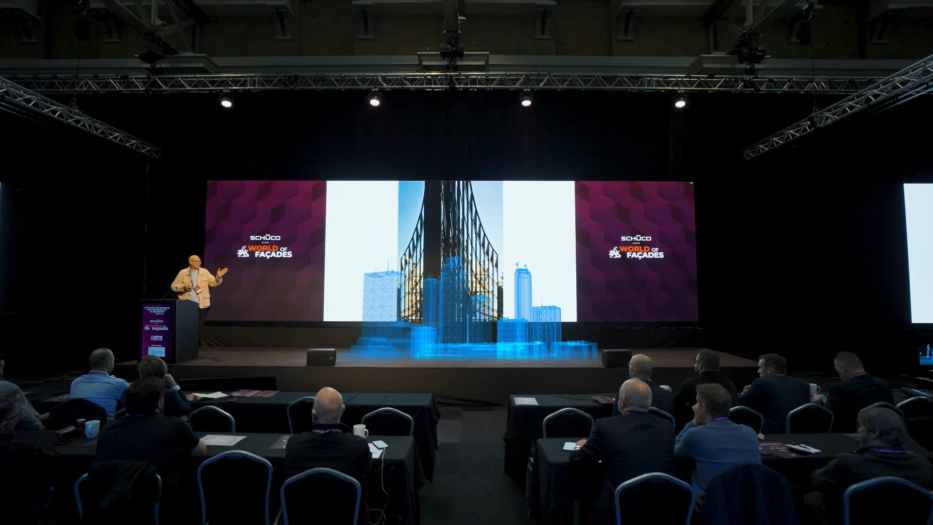 Main stage presentation at Zak World of Façades London, Old Billingsgate